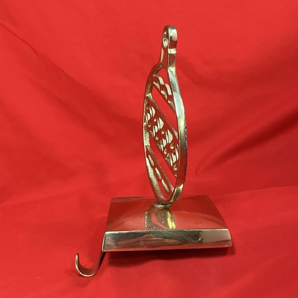 Vtg Restoration Hardware Brass Stocking Hanger / Ball Ornament Christmas India - Picture 6 of 13